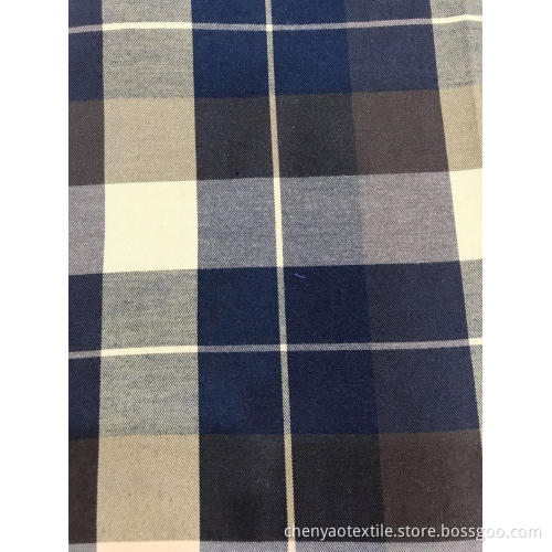 T/C(48%Cotton52%Polyester)Twill Yarn-dyed Plaid Fabric